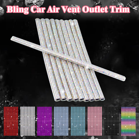 Car Interior Air Conditioner Outlet Decoration Stripes Cover Accessories 10 PCS