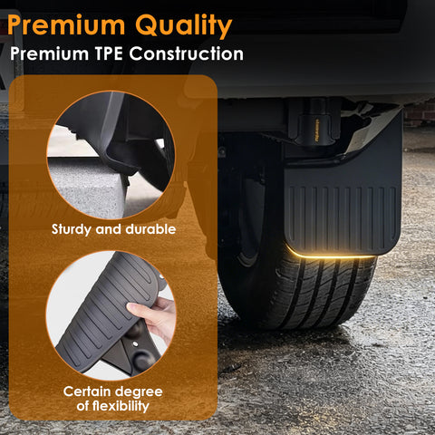 x xotic tech Mud Flaps Splash Guard Compatible with Toyota Tacoma 2024 2025 2026, No Drill Front & Rear Mudguards Fender Protector Set w/Hardware Pickup Truck Accessories(4PCS)