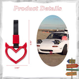 x xotic tech JDM Devil Shaped Tsurikawa Subway Train Bus Handle Straps Drift Charm Rear Bumper Warning Loops Ring for Cars, SUV Interior Exterior Decoration