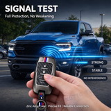 Gunmental Heavy Duty Remote Key Fob Cover Case w/Keychain for RAM 1500 2500 3500