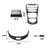 Carbon Fiber Black Gear Shift Panel Armrest Box Button Cover For Benz W205 W253