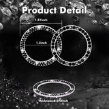 2pcs Bling Rhinestone Car Engine Ignition Start Button Ring Emblem Sticker Cover