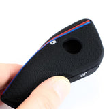 x xotic tech Soft Silicone Key Fob Cover Case Compatible with BMW X7 IX IX3 I5 M60 X1 X2 X3 X5 X6 XM I7 5 7 Series 740i 760i 2023 2024 2025 2026, Intelligent Car Side Button Smart Key Protector