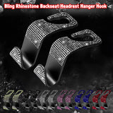 Shiny Crystal Car Seat Back Storage Hanging Hook Purse Grocery Cloth Holder