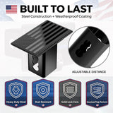 x xotic tech 2" American Flag Trailer Hitch Cover, Heavy Duty Carbon Steel Receivers Plug Cover with 5/8-Inch Anti-Theft Pin Diameter Trailer Hitch Lock For Pickup Trucks(5x3")