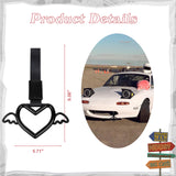 x xotic tech JDM Angel Wing Shaped Tsurikawa Subway Train Bus Handle Straps Drift Charm Rear Bumper Warning Loops Ring for Cars, SUV Interior Exterior Decoration