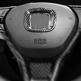 Auto Interior Steering Wheel Logo Decoration Cover Accessories Carbon Fiber Pattern ABS Steering Wheel Trim Compatible with Honda Accord 10th 2018-2022 (Carbon Fiber Style)