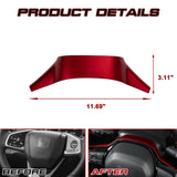 Red Steering Wheel Upper Stripe Bottom Panel Cover Trim For Honda Civic 22-up