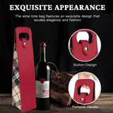 Portable Bottle Wine Gift Bag Champagne Beer Holder for Picnic Party, Christmas