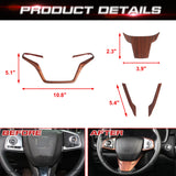 Set Peach Wood Grain Steering Wheel Molding Cover Decor For Honda CR-V 17-2022