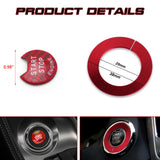 Red Engine Start Stop Button Combo Ring Cover Kit For Infinti Q50 QX60 2014-up