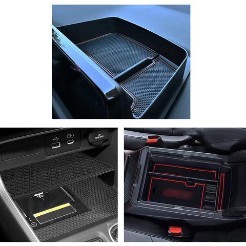 Center Console Armrest Box Dash Storage Organizer Combo Kit For Honda CRV 2023