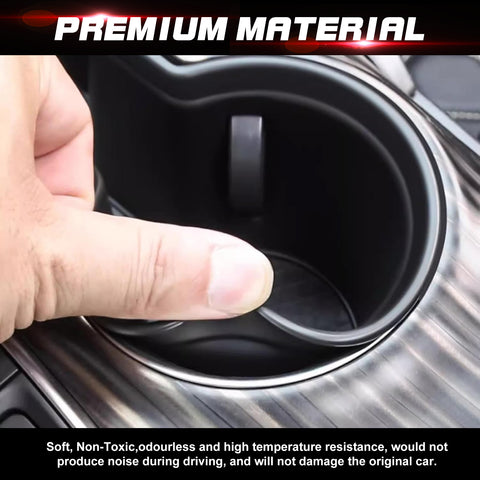 Black Center Console Dual Water Cup Holder Insert For Toyota Camry 2018-2024