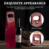 Portable Bottle Wine Gift Bag Champagne Beer Holder for Picnic Party, Christmas