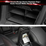 Center Console + Armrest Box Hidden Storage Holder Tray For Honda Civic 16-2021