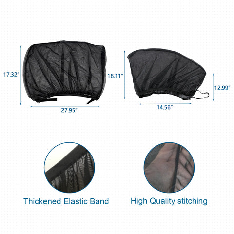 4pcs Car Side Window Sun Shade Cover, Car Window Shade for Baby, Universal Car Front Rear Window Sun Shade Mesh Shield UV Protection, Fit Most of Cars Trucks SUV