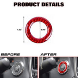 Red Genuine Carbon Fiber Engine Ignition Button Ring For Infiniti Q60 2014-2019