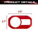 x xotic tech Headlight Switch Button Cover Trim Compatible with Jeep Wrangler JL JLU 2018-up & Gladiator JT 2020-up Interior Accessories(Red)