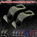 Shiny Crystal Car Seat Back Storage Hanging Hook Purse Grocery Cloth Holder