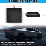 x xotic tech Center Console Organizer Tray Mat Compatible with Tesla Cybertruck 2024 2025, Silicone Armrest Lower Storage Pad Interior Accessories, Console Organizer Storage Tray