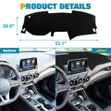 Black Dashboard Mat Poly Carpet DashMat Non-Slip Cover For Nissan Sentra 2020-25