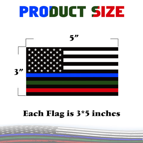 American Flag Decal Window Clings Vinyl Car Decals Static Self Adhesive 3" x 5"