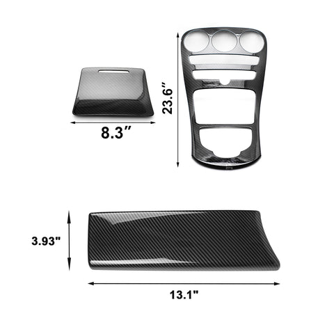 Gear Shift Media Armrest Storage Box Molding Trim For Mercedes C Class 2015-2018