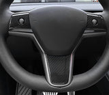 Carbon Fiber ABS Set Steering Paddle Shifter Trim Cover For Tesla Model 3 2017-2023 & Model Y 2020-up