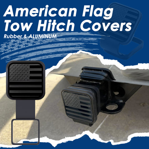 x xotic tech 2 Inch Universal American Flag Tow Hitch Covers, Trailer Hitch Cover Tube Plug Insert, Car Exterior Accessories, Receiver Tube Hitch Plug