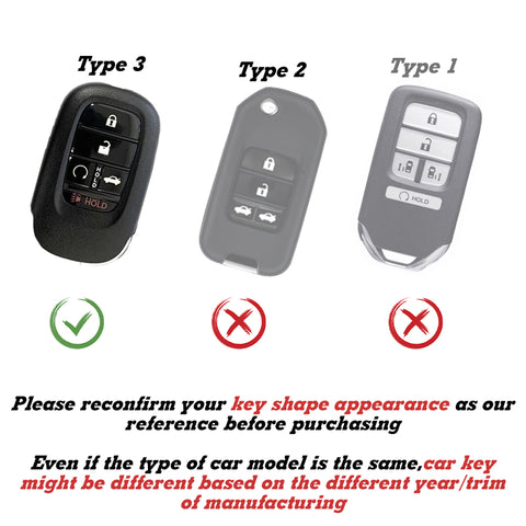 Black TPU w/Leather Texture Full Protect Remote Key Fob w/Keychain For Honda Accord 2022+