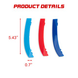 Tri-Colored Front Kidney Grille Strips Clip Cover For BMW 5 Series E39 1995-2003