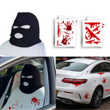 Xotic Tech Car Funny Decoration Spoof Balaclava Face Headrest Cover, Scary Bank Robber Costume Front Seat Head Rest Protector, Halloween Bandit Mask Auto Accessories Universal for Most Car-White