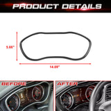Car Interior Dashboard Display Screen Frame Cover Trim Accessories Decoration, Carbon Fiber Pattern, Compatible with Dodge Challenger 2015-2023