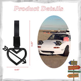 x xotic tech JDM Cupid's Arrow Shaped Tsurikawa Subway Train Bus Handle Straps Drift Charm Rear Bumper Warning Loops Ring for Cars, SUV Interior Exterior Decoration