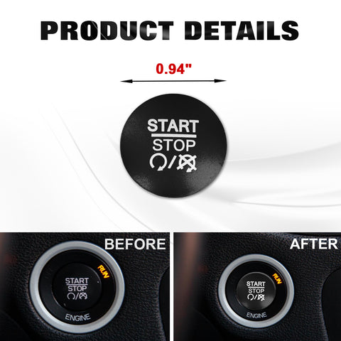 Alloy Engine Start Stop Push Button Cover For Dodge Charger Challenger 2010-2022