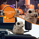 2PCS Duck Skeleton Plastic Bones Halloween Decorations Spooky Graveyard Decor