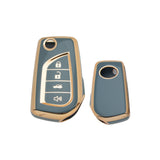 Set TPU Full Protect Folding Key Fob Cover For Toyota Camry LE 2018-2019