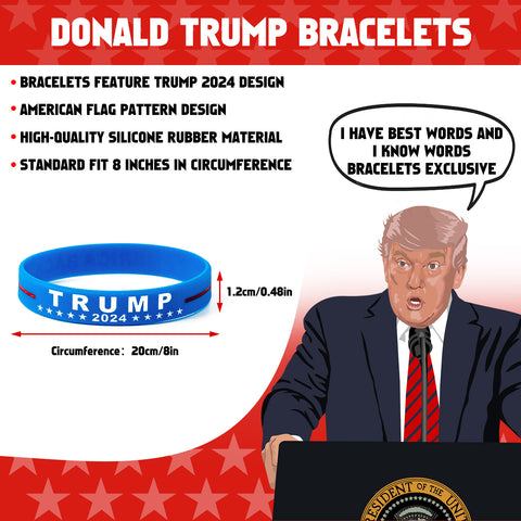 Trump Take America Back Bracelet Soft Silicone Sports Band 2024 Patriots Gift