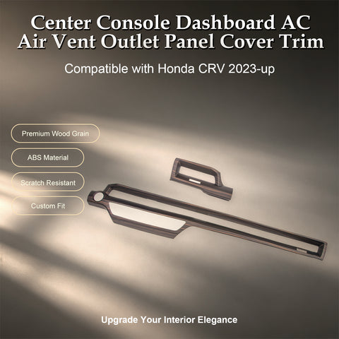 Wood/ Carbon Look Dashboard Air Vent Outlet Stripe Cover For Honda CRV 2023-2027