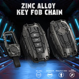 x xotic tech Mech Style Heavy Metal Key Fob Cover Compatible with Toyota Venza Sienna Tundra RAV4 Land Cruiser Corolla Highlander Camry, Zinc Alloy Key Case Protector Shell Keychain(E-Style)