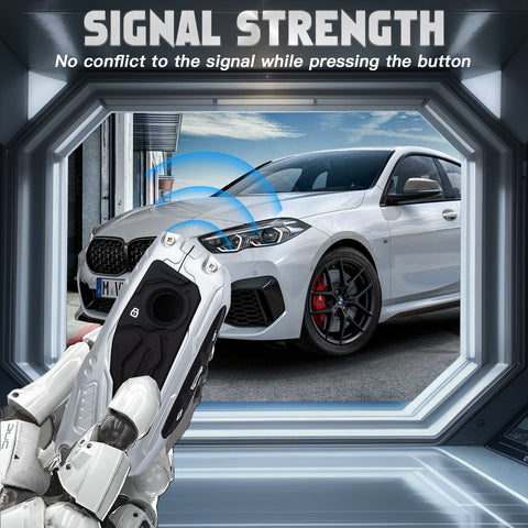 x xotic tech Mech Style Heavy Metal Key Fob Cover Compatible with BMW 2023 2024 2025 X1 X5 X6 X7 i7 Xi 3 5 7 Series 740i 760i XM IX IX3 I5 I7, Zinc Alloy Key Case Protector Shell Keychain