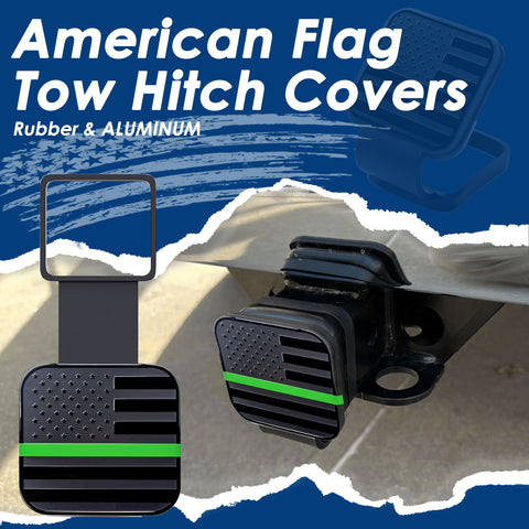 x xotic tech 2 Inch Universal American Flag Tow Hitch Covers, Trailer Hitch Cover Tube Plug Insert, Car Exterior Accessories, Receiver Tube Hitch Plug