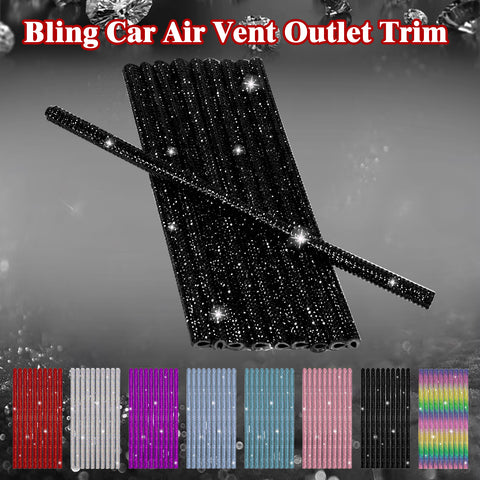 Car Interior Air Conditioner Outlet Decoration Stripes Cover Accessories 10 PCS