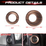 Peach Wood Grain Front Rear Audio Speaker Ring Cover Trim For Honda CR-V 17-2022