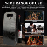 2-Bottle Leather Wine Tote Bag Protector Champagne Gift Bag with Handle For Gift