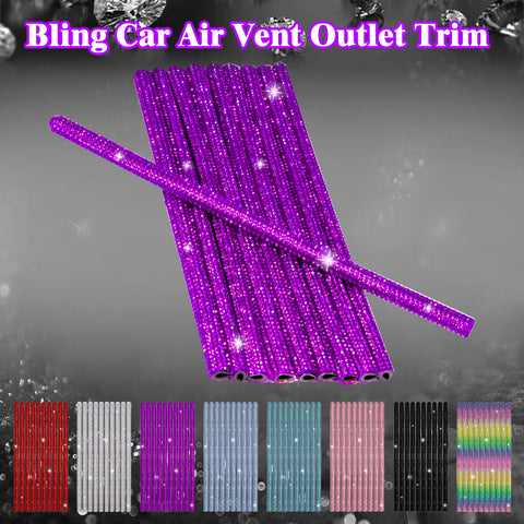 Car Interior Air Conditioner Outlet Decoration Stripes Cover Accessories 10 PCS