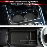 Set Console Armrest Storage Box Water Cup Holder For Mercedes Benz C GLC Class