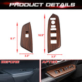 Peach Wood Grain Window Lift Button Control Panel Trim For Honda CR-V 2017-2022