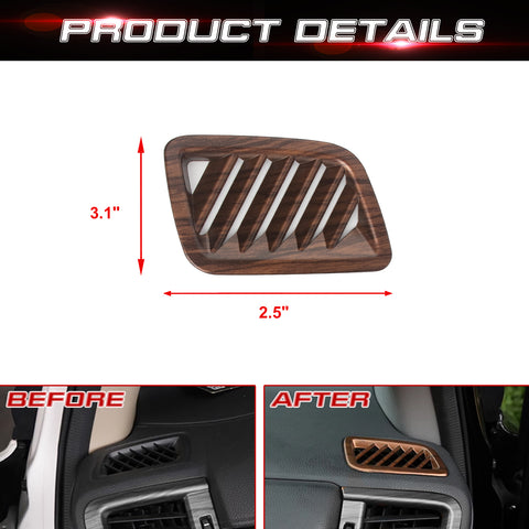 Peach Wood Pattern Dashboard AC Vent Outlet Frame Cover For Honda CR-V 17-2022