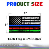 American Flag Decal Window Clings Vinyl Car Decals Static Self Adhesive 3" x 5"